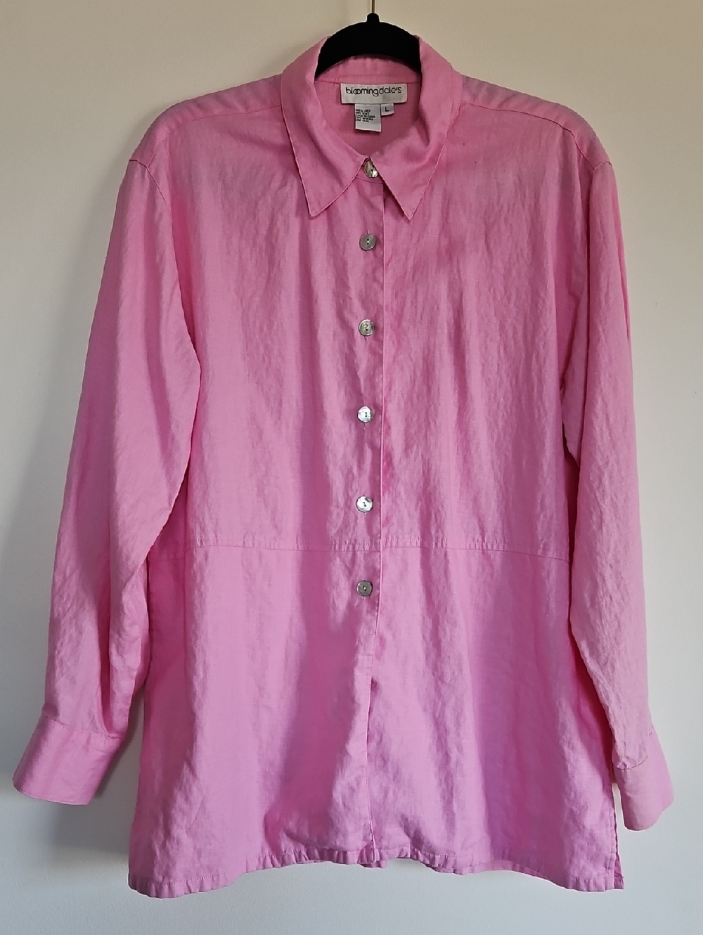 Bloomingdale's Linen Shirt Size  Large - Picture 2 of 6